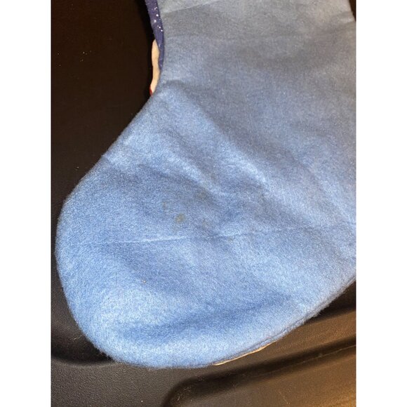 Vintage Christmas Stocking With Snowman Design & "Frohe Weihnachten" 18" - Picture 6 of 7